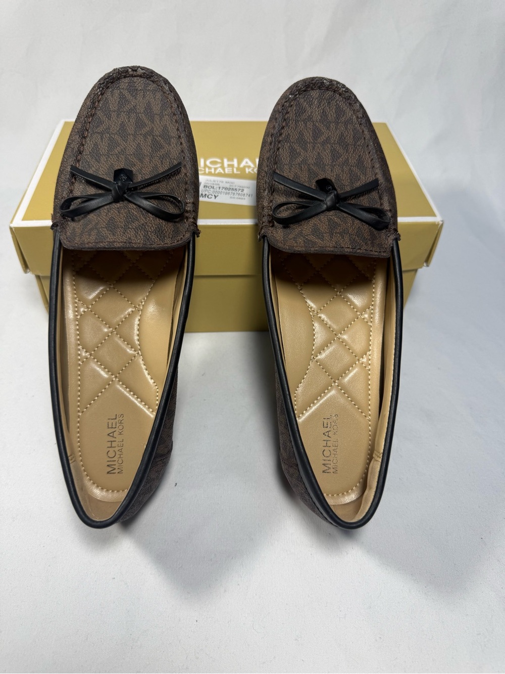 NEW Michael Kors Women Juliette Flats Brown/Black Size 6.5m NWB Retail $115